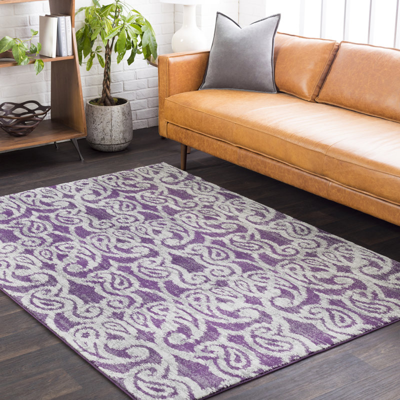 House of Hampton Courtney Eggplant/Gray Area Rug & Reviews Wayfair